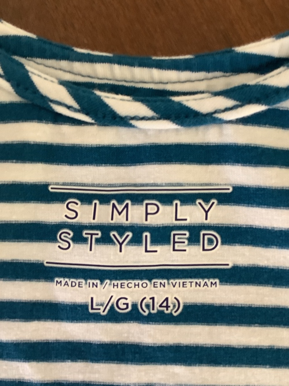 Simply Styled Blue & White Striped Short Sleeve Knit Dress - Picture 4 of 5